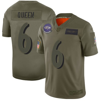 Nike Baltimore Ravens #6 Patrick Queen Camo Men's Stitched NFL Limited 2019 Salute To Service Jersey